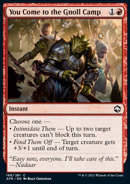 You Come to the Gnoll Camp