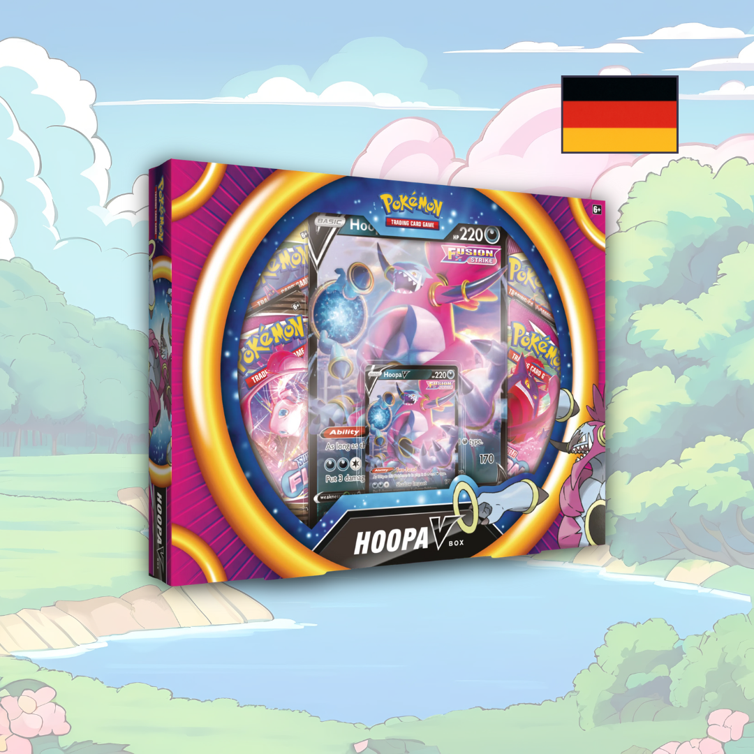 Abbildung einer original verschweißten Pokémon Mimigma-ex Kollektion Box mit Promokarten, Oversize-Karte und vier Boostern