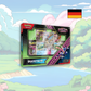 Abbildung einer original verschweißten Pokémon Shrouded Fabel Special Illustration Kollektion Box mit Greninja ex / Kingdra ex Promo und Boostern