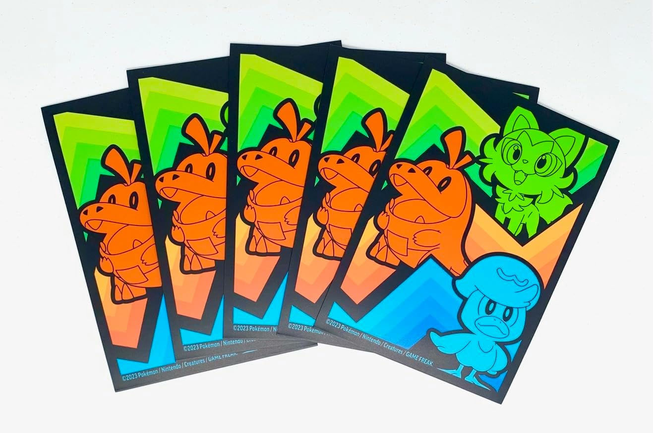 Pokémon Card Sleeves – Paldea Evolved – with Felori, Krokel &amp; Kwaks – 65 pieces