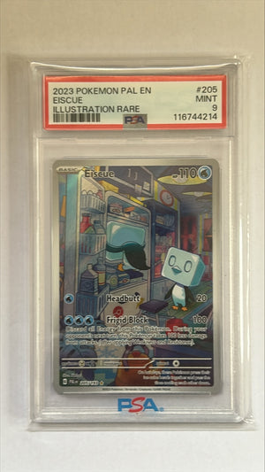 Pokémon Karte – Eiscue (Paldea Evolved 205) – Graded PSA 9 – Illustration Rare