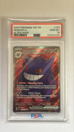Pokémon Card – Gengar ex (Temporal Forces 193) – PSA 10 Graded – Full Art