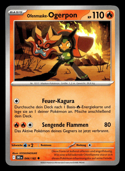 Hearthflame Mask Ogerpon - Destined Rivals #44 [Uncommon]