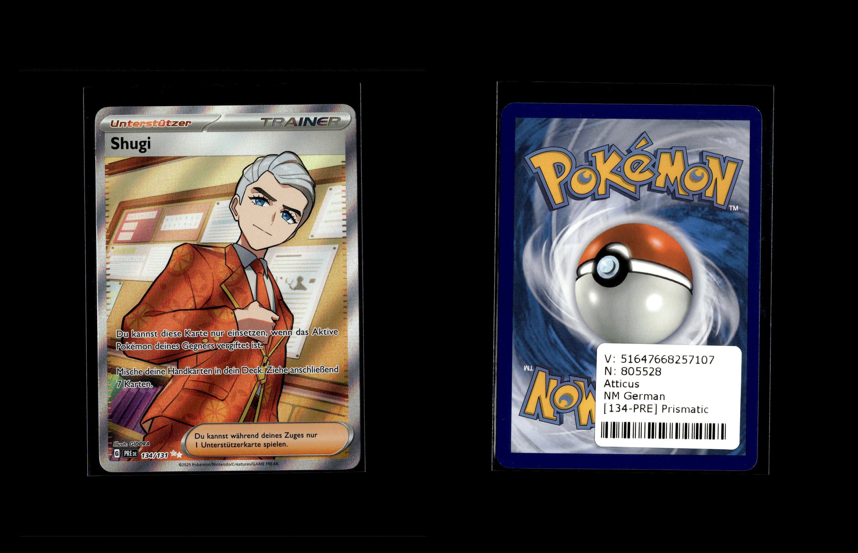 atticus pokemon card prismatic Atticus