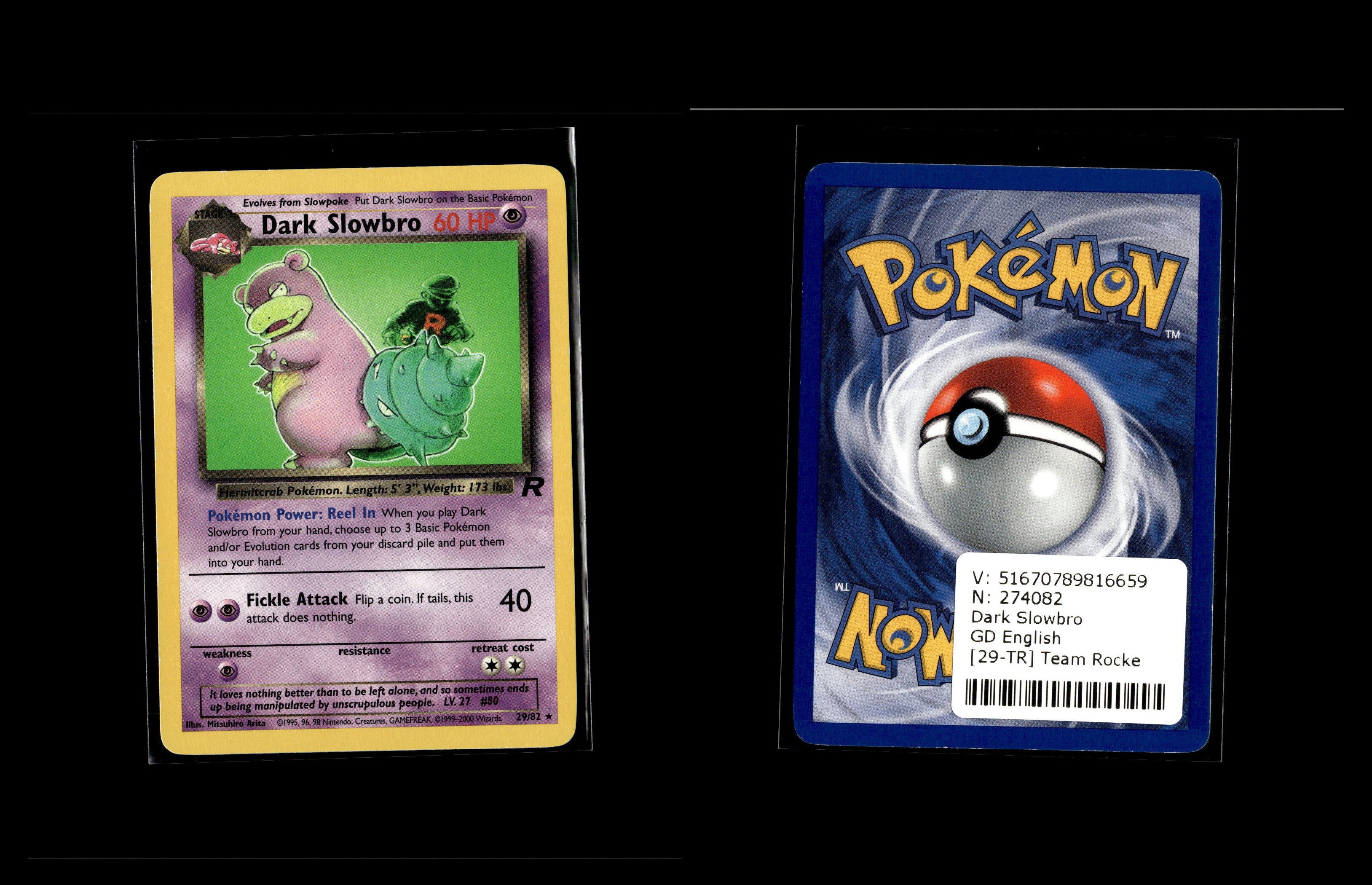 Dark Slowbro - Team Rocket #29 [Rare]