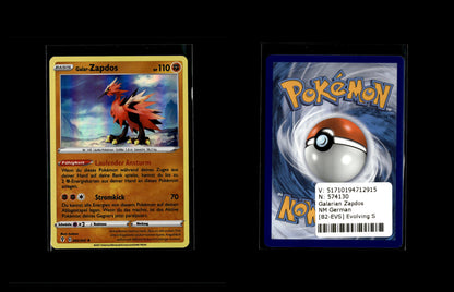 Galarian Zapdos - Evolving Skies #82 [Holo Rare]