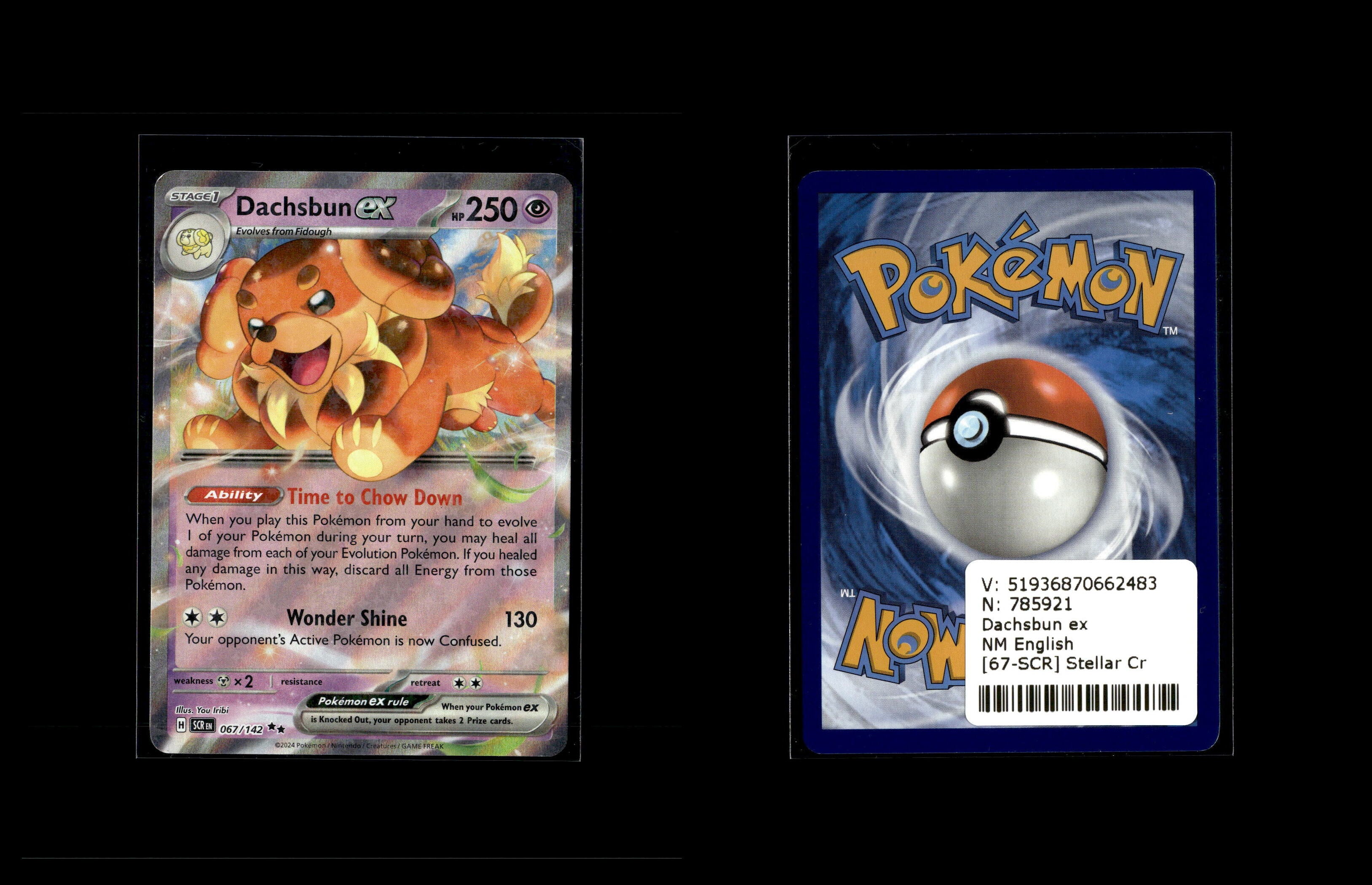 067 142 pokemon card Dachsbun ex