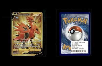 Galar-Zapdos V - Strahlende Sterne #182 [Versteckt Selten]