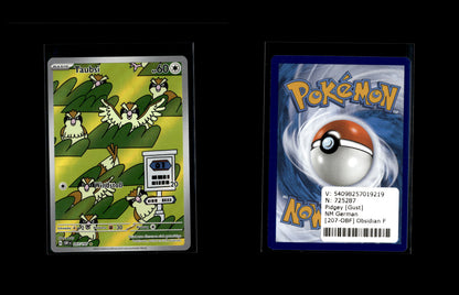 Pidgey - Obsidian Flames #207 [Illustration Rare]